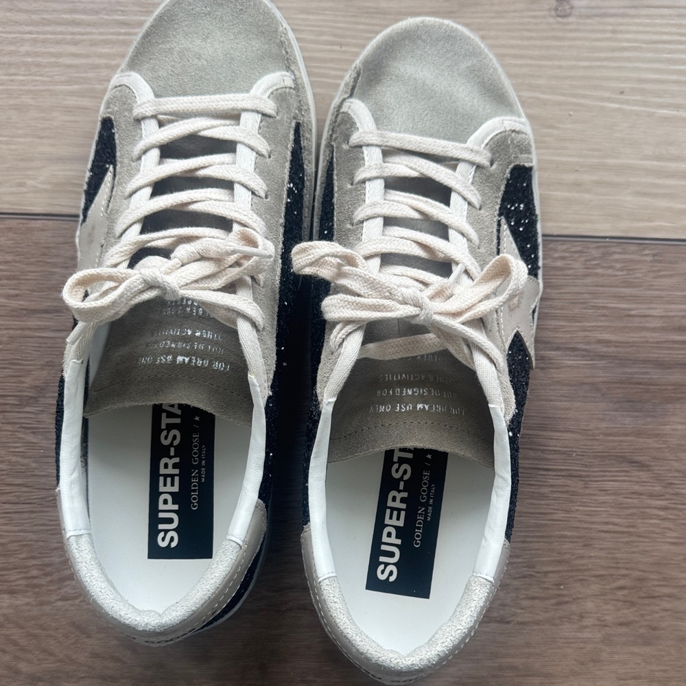 Golden Goose Athletic Shoes in Black and Cream